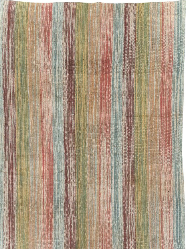 Modern Turkish Flatweave Room Size Carpet, No.30845 - Galerie Shabab