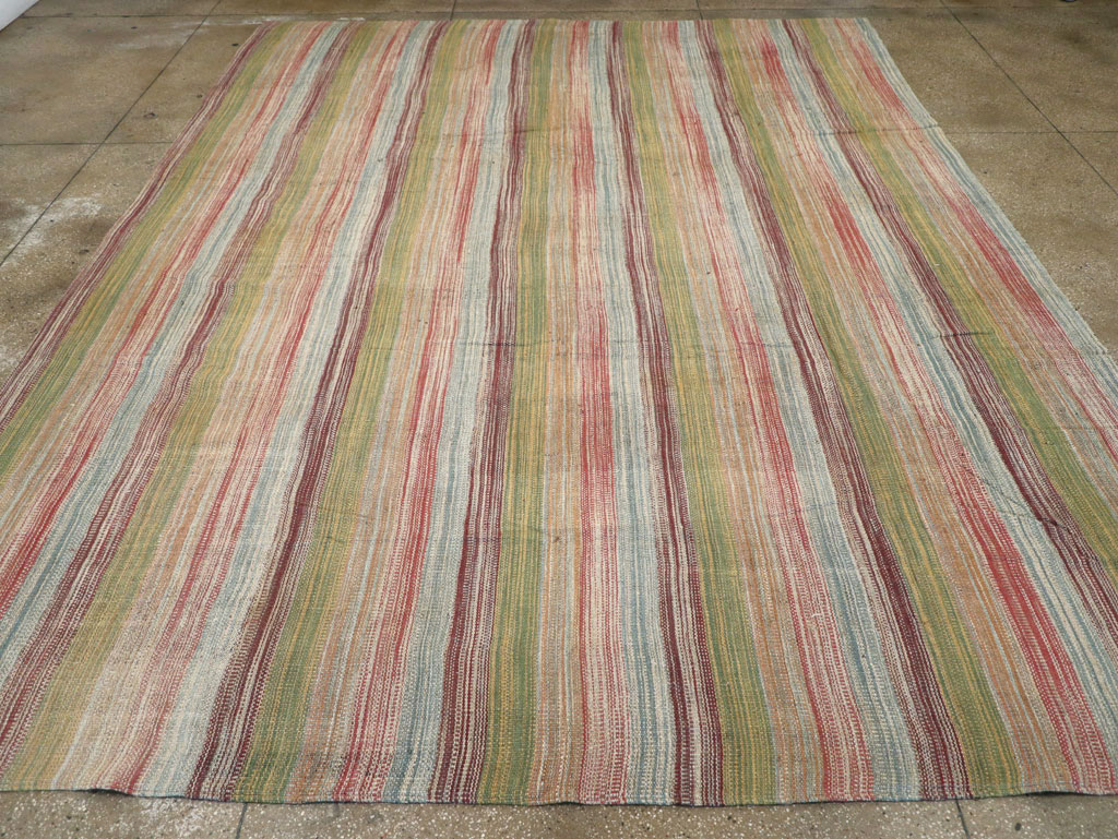Modern Turkish Flatweave Room Size Carpet, No.30845 - Galerie Shabab