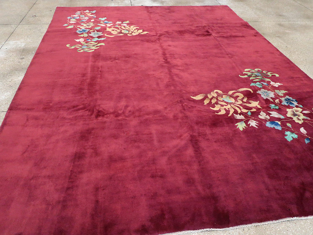 Vintage Chinese Art Deco Room Size Carpet, No.30857 - Galerie Shabab