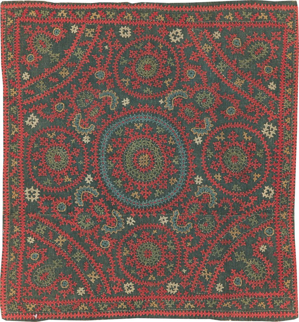 Vintage Central Asian Embroidered Suzani Textile, No.30858 - Galerie Shabab