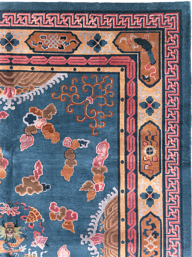 Vintage Chinese Peking Room Size Carpet, No.30860 - Galerie Shabab