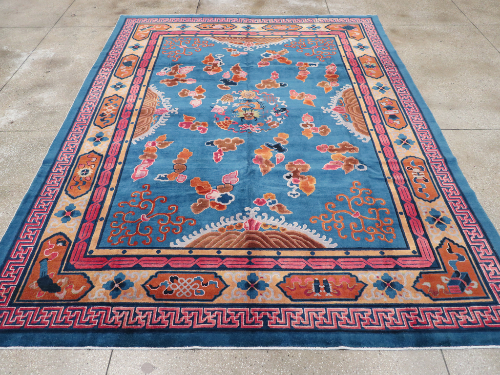 Vintage Chinese Peking Room Size Carpet, No.30860 - Galerie Shabab
