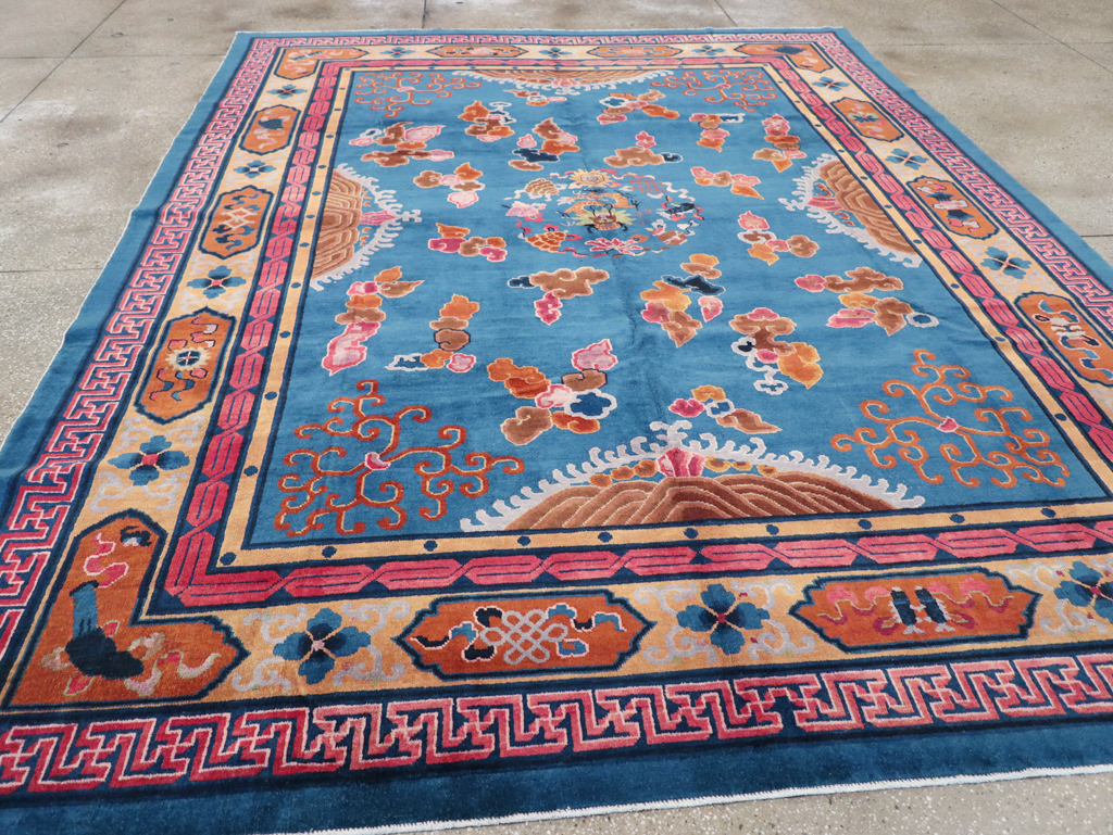Vintage Chinese Peking Room Size Carpet, No.30860 - Galerie Shabab