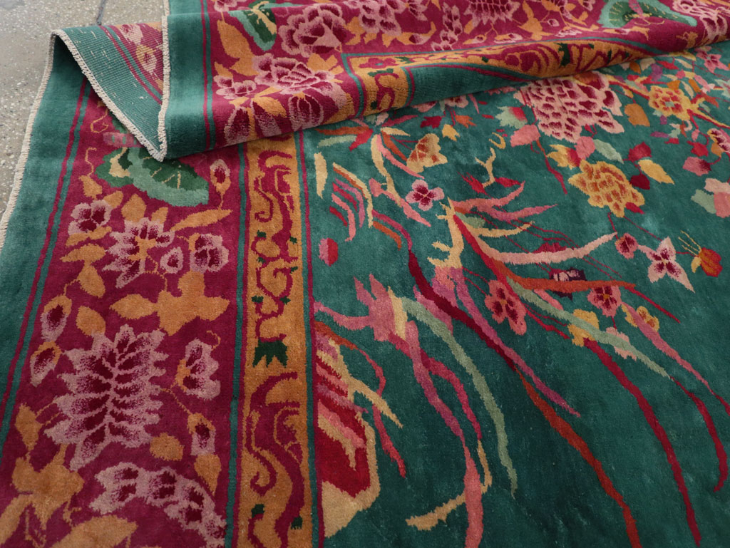 Vintage Chinese Art Deco Small Room Size Carpet, No.30861 - Galerie Shabab