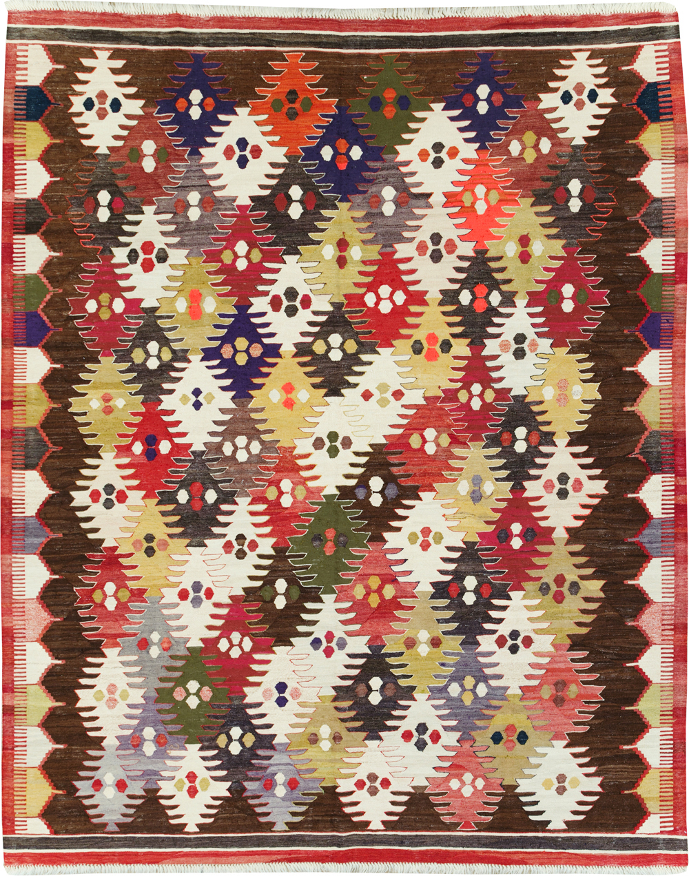 Contemporary Turkish Flatweave Kilim Small Room Size Carpet, No.30864 - Galerie Shabab
