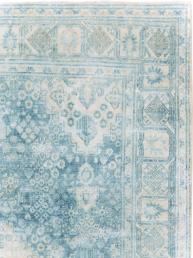 Distressed Style Vintage Persian Joshegan Accent Carpet, No.30869 - Galerie Shabab