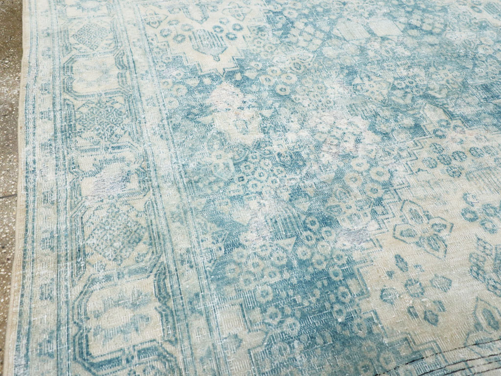 Distressed Style Vintage Persian Joshegan Accent Carpet, No.30869 - Galerie Shabab