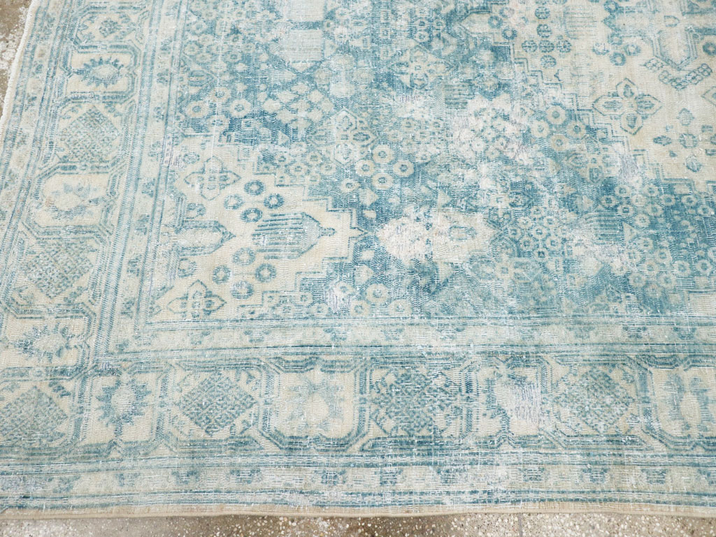 Distressed Style Vintage Persian Joshegan Accent Carpet, No.30869 - Galerie Shabab