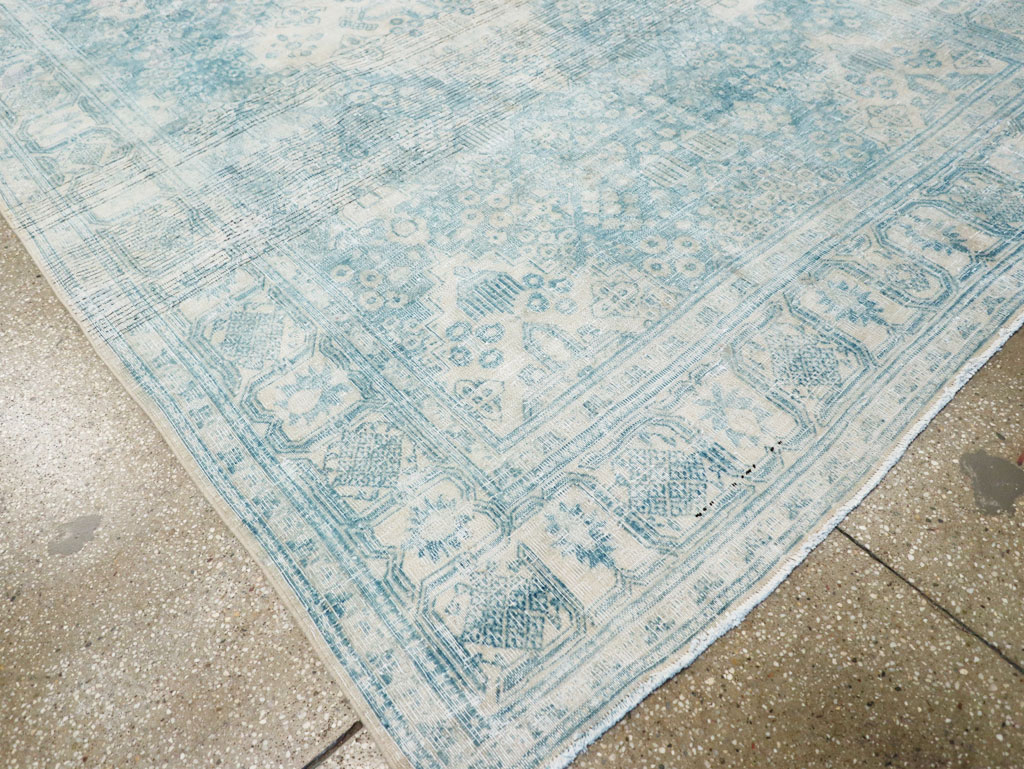 Distressed Style Vintage Persian Joshegan Accent Carpet, No.30869 - Galerie Shabab