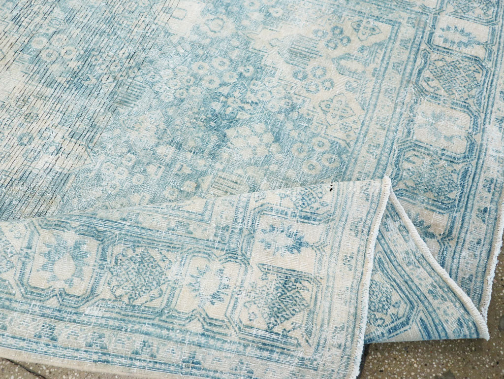 Distressed Style Vintage Persian Joshegan Accent Carpet, No.30869 - Galerie Shabab