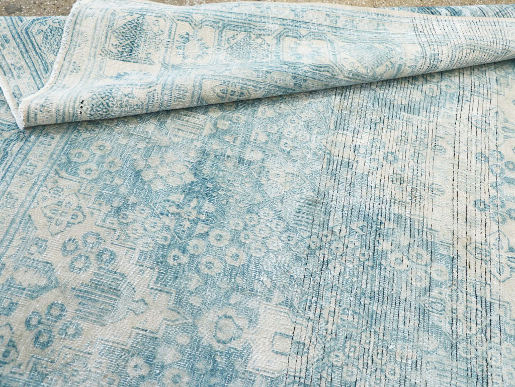Distressed Style Vintage Persian Joshegan Accent Carpet, No.30869 - Galerie Shabab