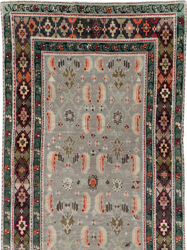 Antique Caucasian Karabagh Wide Gallery Runner, No.30873 - Galerie Shabab
