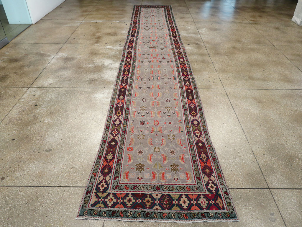 Antique Caucasian Karabagh Wide Gallery Runner, No.30873 - Galerie Shabab