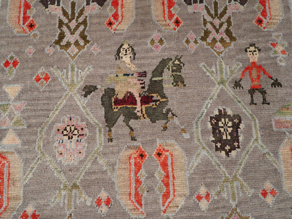 Antique Caucasian Karabagh Wide Gallery Runner, No.30873 - Galerie Shabab