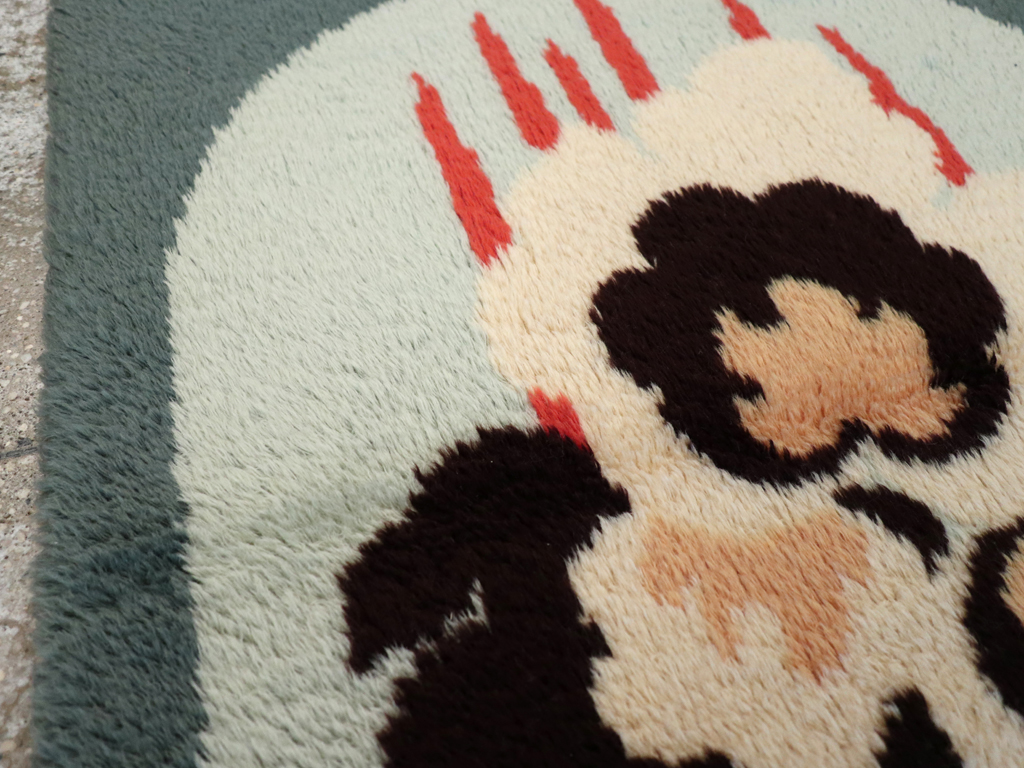 Contemporary European Art Deco Throw Rug, No.30875 - Galerie Shabab