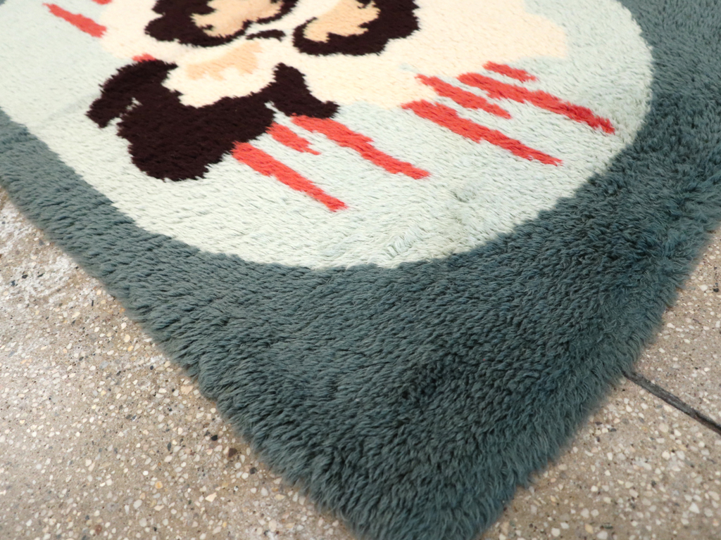 Contemporary European Art Deco Throw Rug, No.30875 - Galerie Shabab