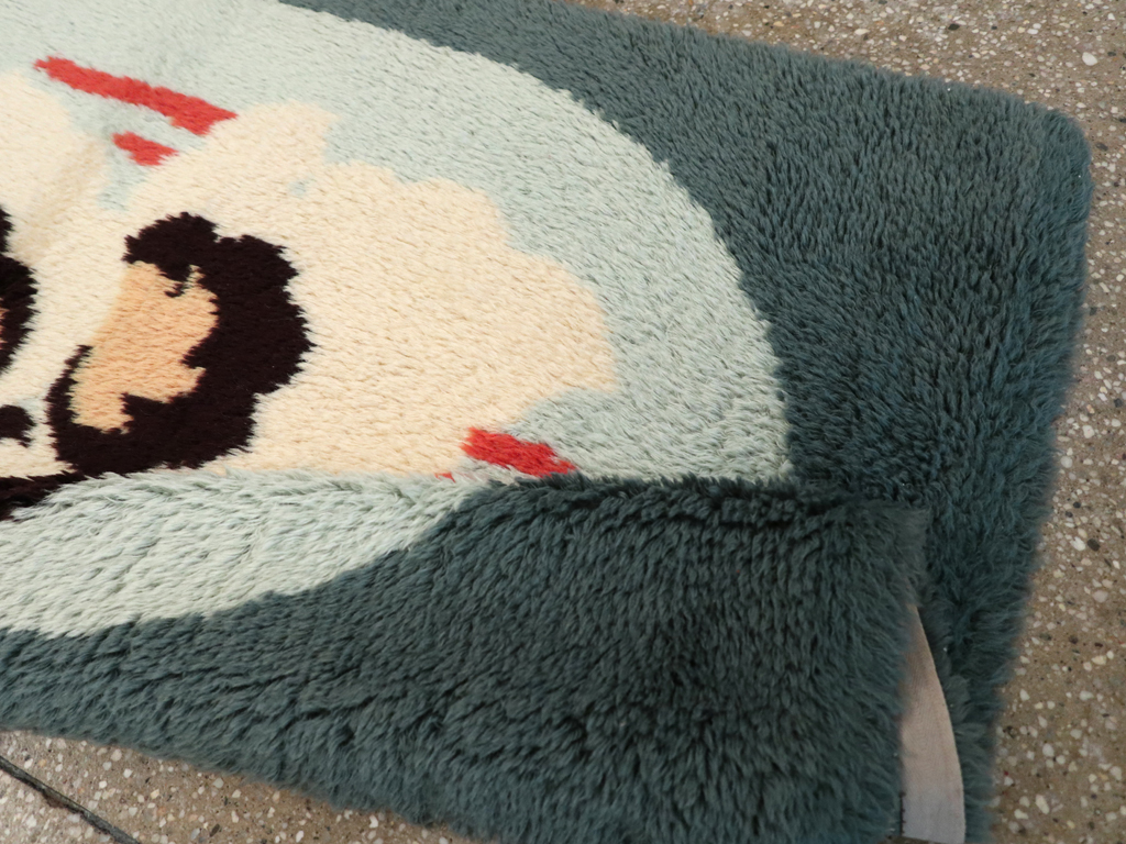 Contemporary European Art Deco Throw Rug, No.30875 - Galerie Shabab