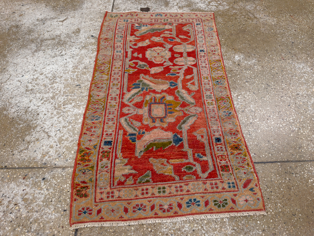 Antique Persian Sultanabad Throw Rug (Pair: 2 of 2), No.30880 - Galerie Shabab