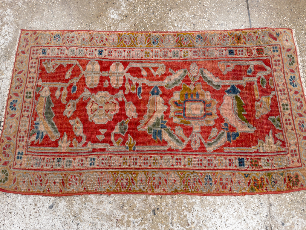 Antique Persian Sultanabad Throw Rug (Pair: 2 of 2), No.30880 - Galerie Shabab