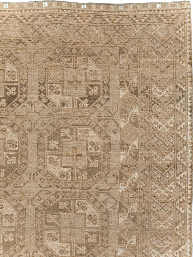 Vintage Central Asian Turkoman Tribal Room Size Carpet, No.30883 - Galerie Shabab