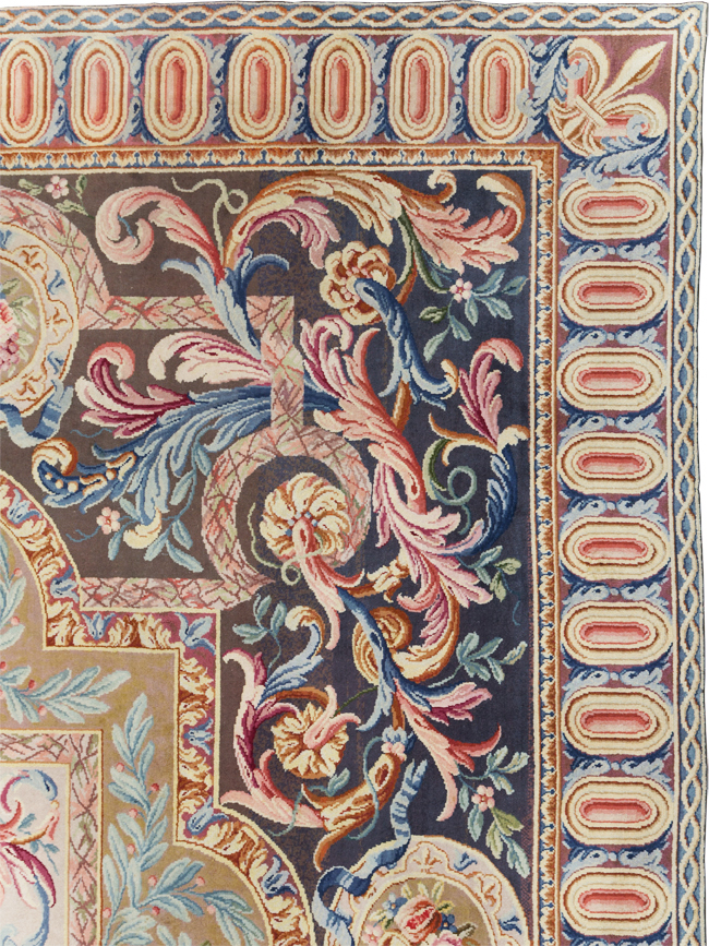 Antique French Savonnerie Large Room Size Carpet, No.30897 - Galerie Shabab