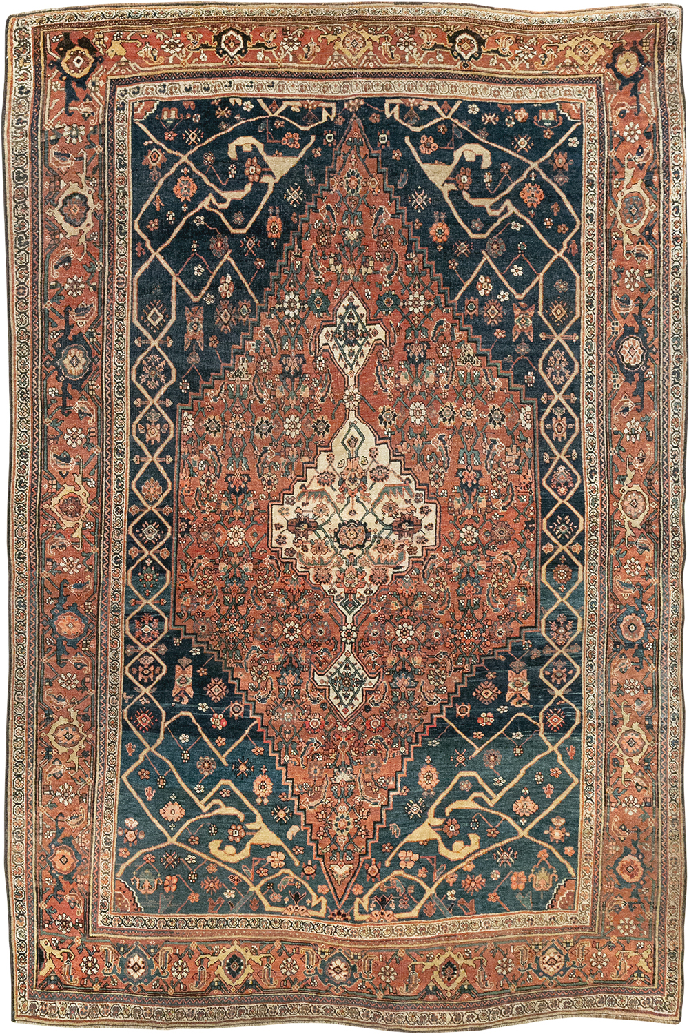 Antique Persian Bidjar Accent Rug, No.30899 - Galerie Shabab