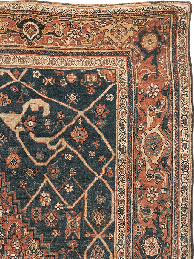 Antique Persian Bidjar Accent Rug, No.30899 - Galerie Shabab