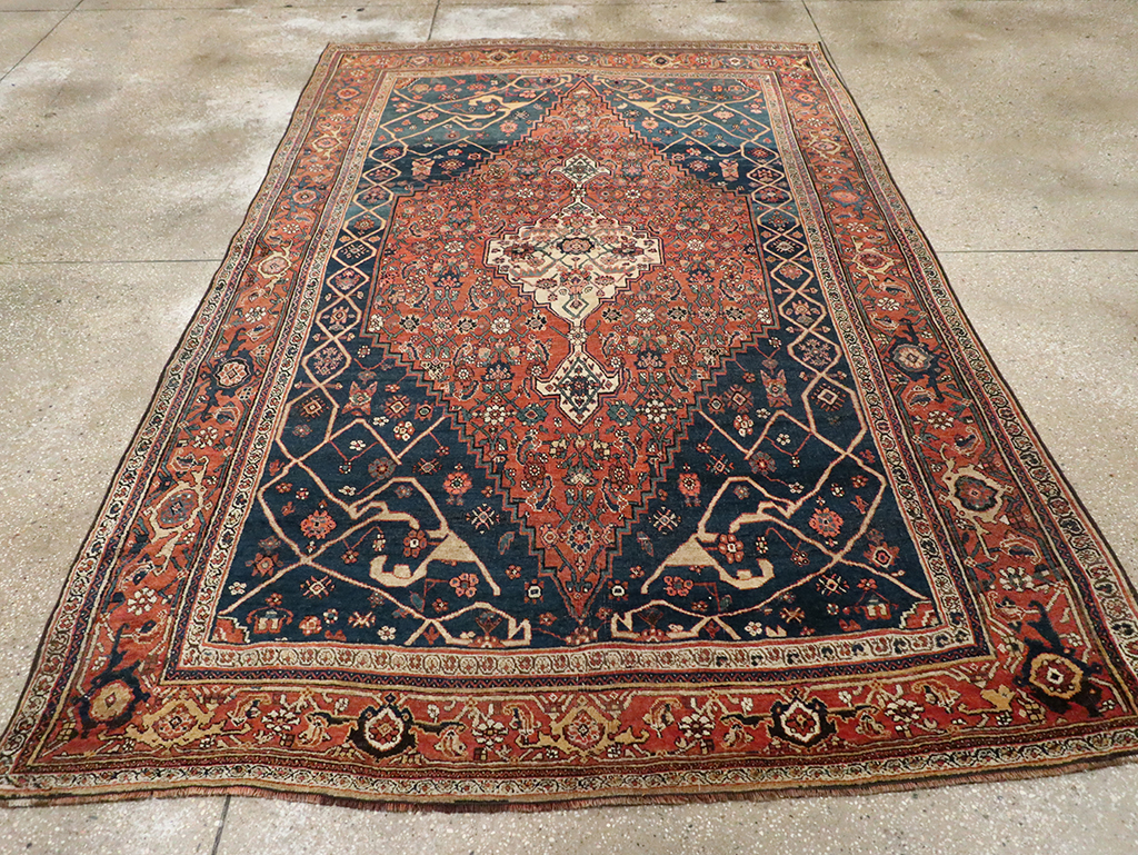Antique Persian Bidjar Accent Rug, No.30899 - Galerie Shabab