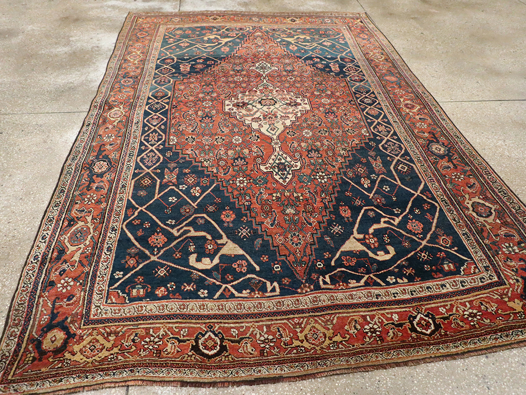 Antique Persian Bidjar Accent Rug, No.30899 - Galerie Shabab
