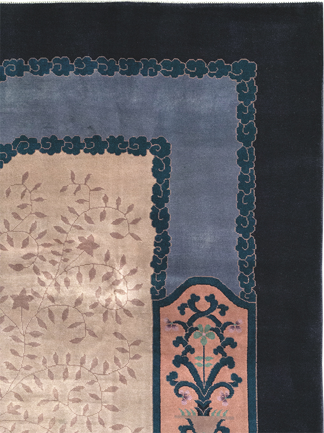 Vintage Chinese Art Deco Room Size Carpet, No.30901 - Galerie Shabab
