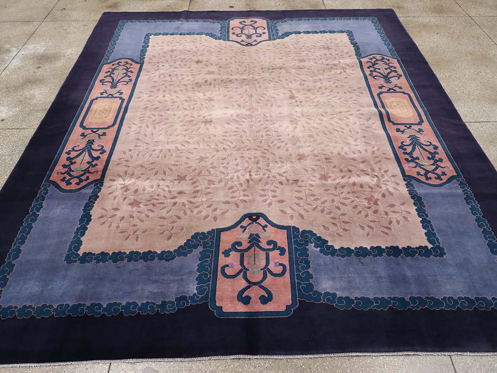 Vintage Chinese Art Deco Room Size Carpet, No.30901 - Galerie Shabab