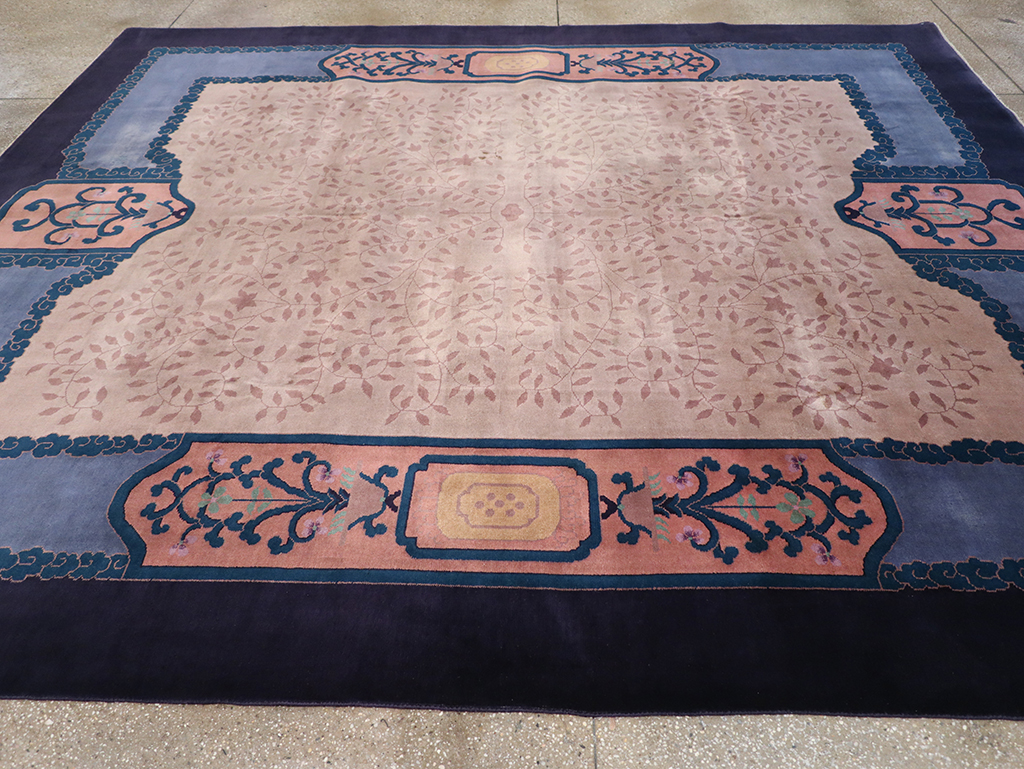Vintage Chinese Art Deco Room Size Carpet, No.30901 - Galerie Shabab