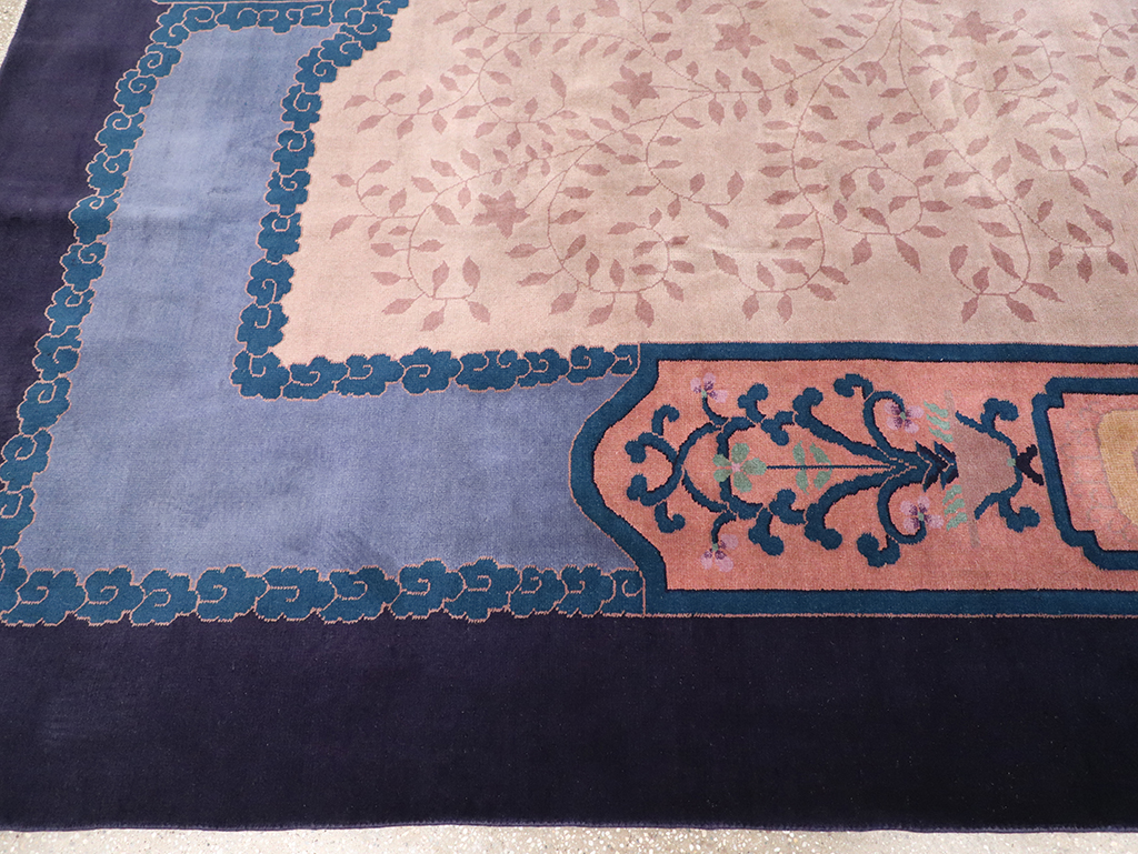 Vintage Chinese Art Deco Room Size Carpet, No.30901 - Galerie Shabab