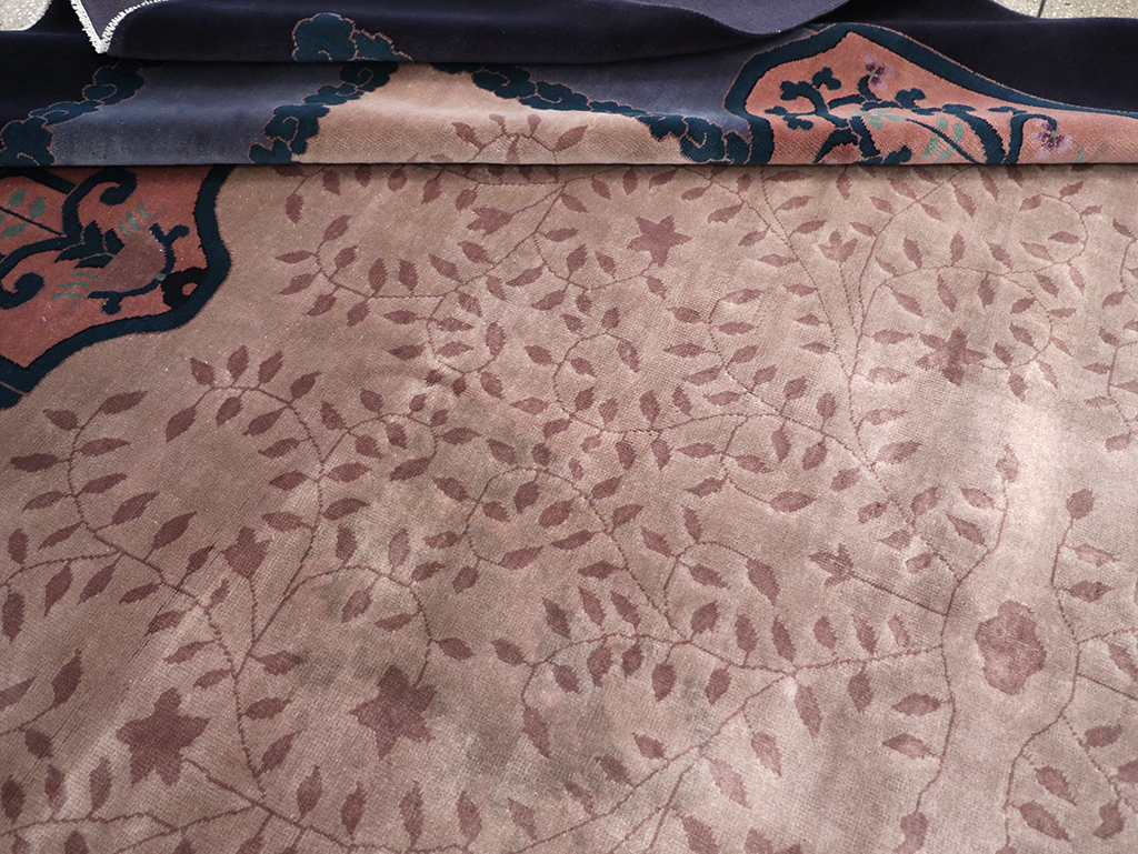 Vintage Chinese Art Deco Room Size Carpet, No.30901 - Galerie Shabab