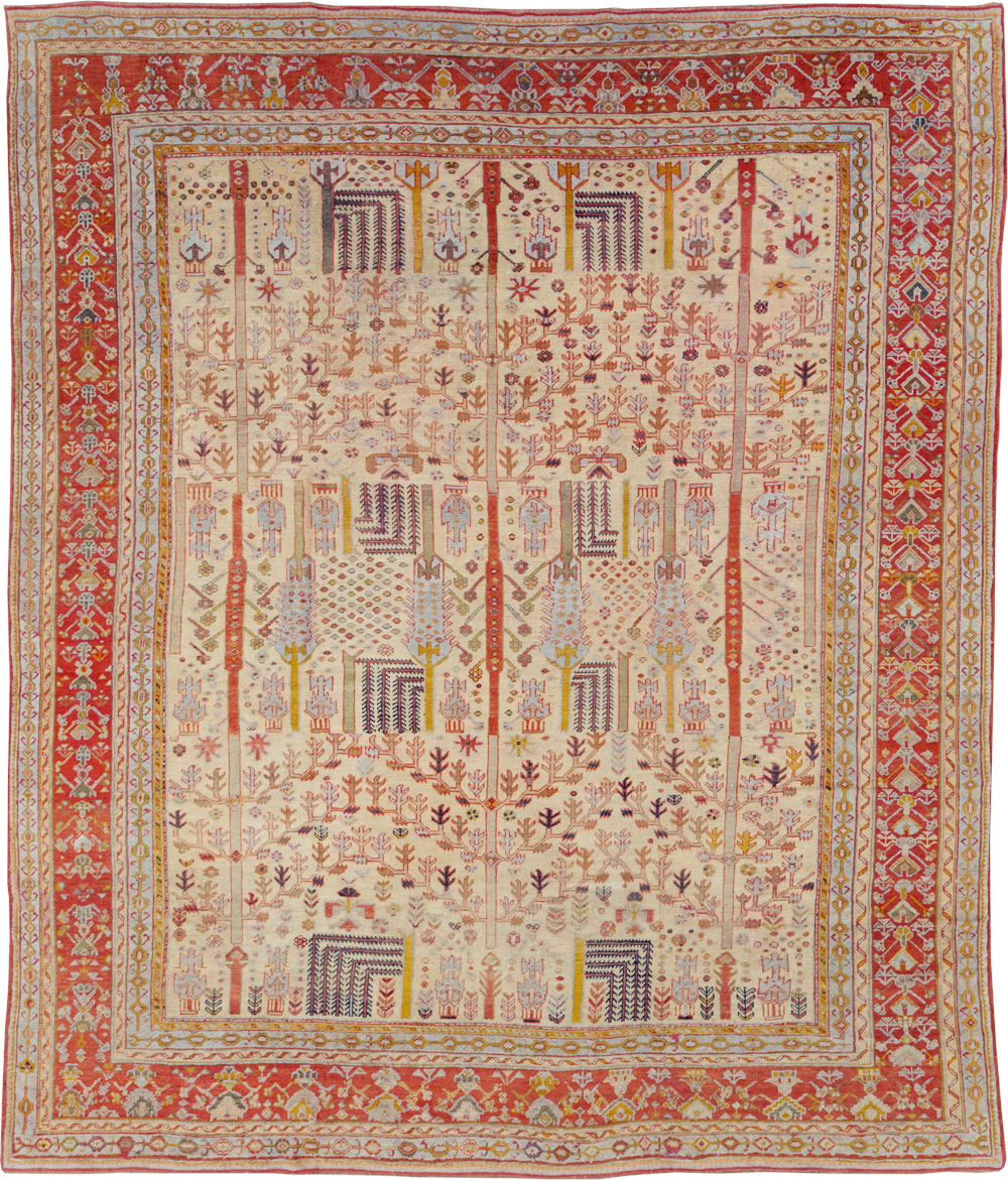 Antique Turkish Oushak Large Room Size Carpet, No.30902 - Galerie Shabab