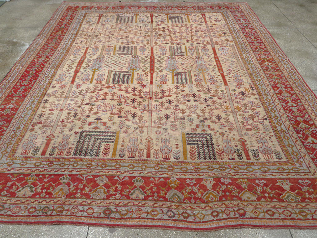 Antique Turkish Oushak Large Room Size Carpet, No.30902 - Galerie Shabab