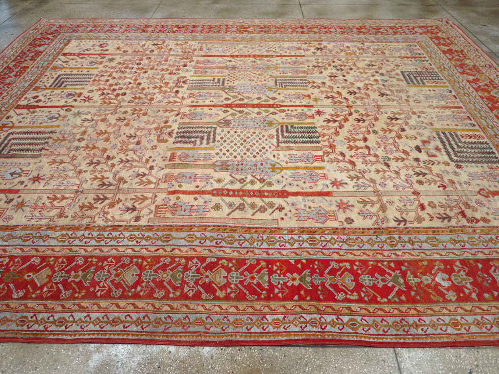 Antique Turkish Oushak Large Room Size Carpet, No.30902 - Galerie Shabab