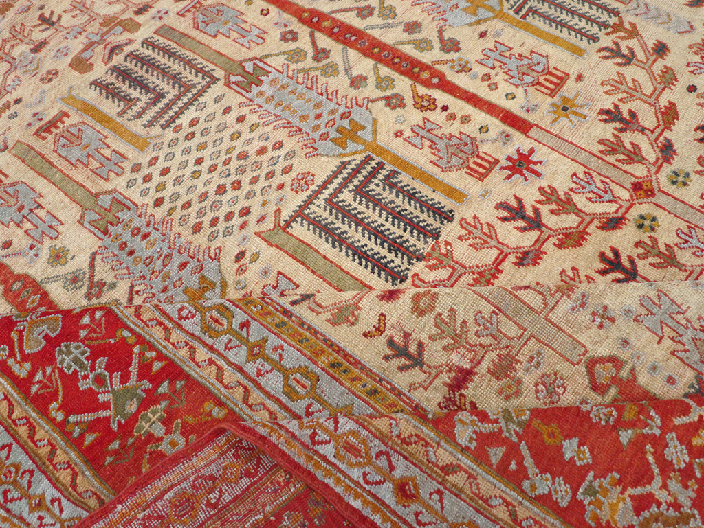 Antique Turkish Oushak Large Room Size Carpet, No.30902 - Galerie Shabab