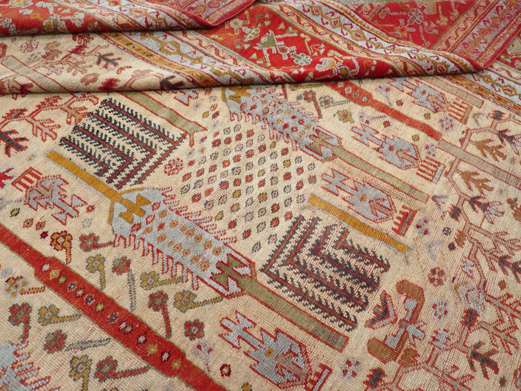 Antique Turkish Oushak Large Room Size Carpet, No.30902 - Galerie Shabab