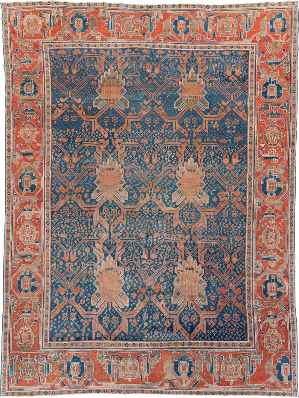 Antique Persian Bakshaish Room Size Carpet, No.30903 - Galerie Shabab