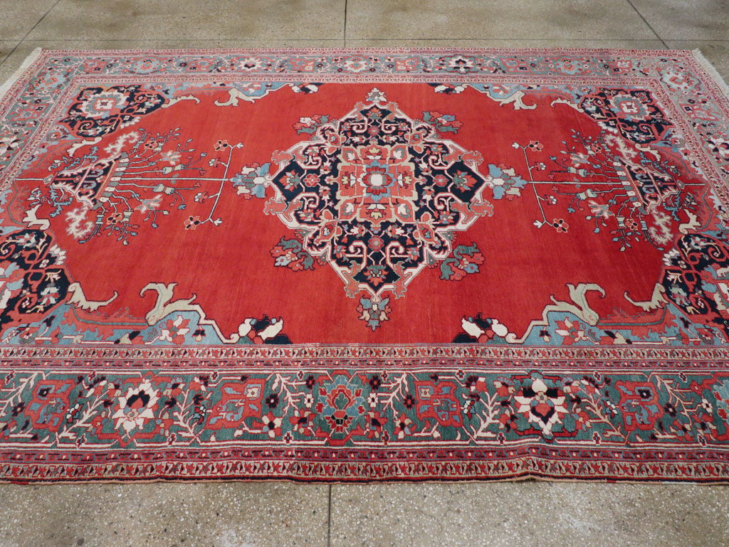 Antique Persian Serapi Room Size Carpet, No.30912 - Galerie Shabab