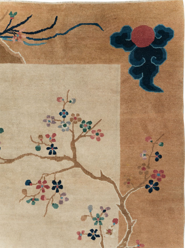 Vintage Chinese Art Deco Square Room Size Carpet, No.30913 - Galerie Shabab