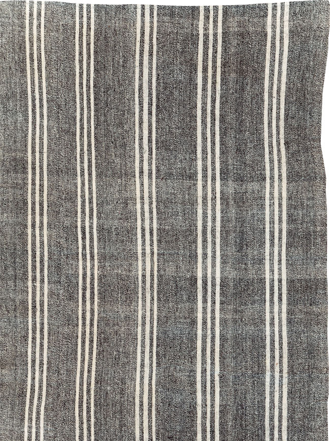 Vintage Turkish Flatweave Room Size Carpet, No.30924 - Galerie Shabab