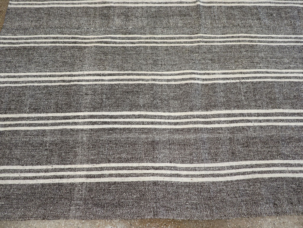 Vintage Turkish Flatweave Room Size Carpet, No.30924 - Galerie Shabab