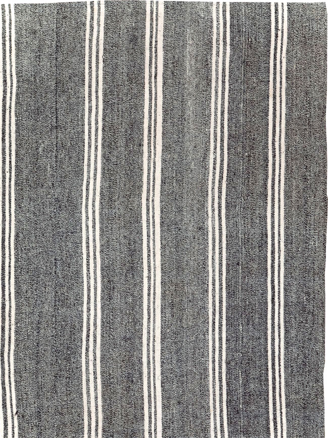 Vintage Turkish Flatweave Kilim Small Room Size Carpet, No.30925 - Galerie Shabab