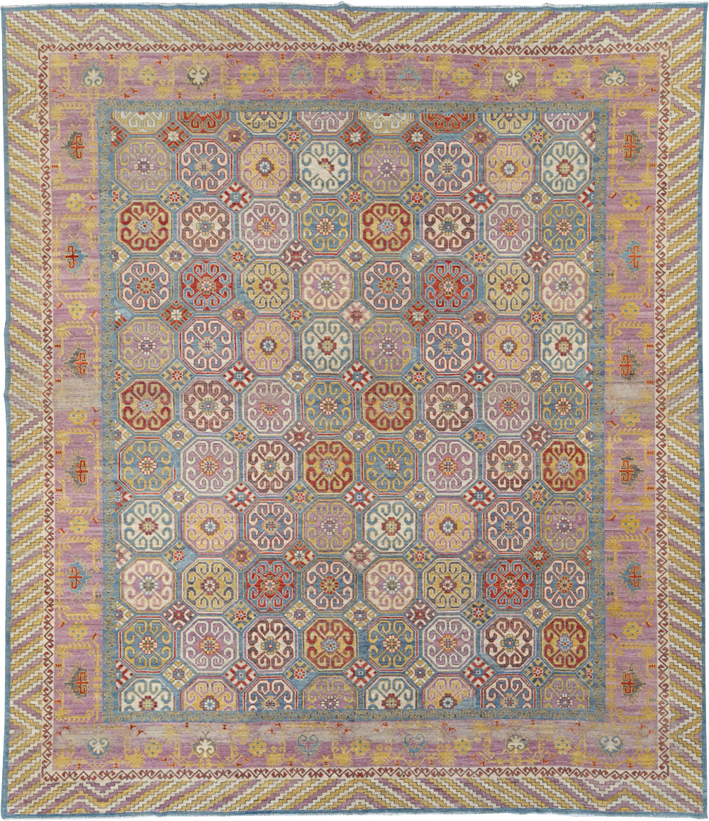 Contemporary East Turkestan Khotan Large Room Size Carpet, No.30930 - Galerie Shabab