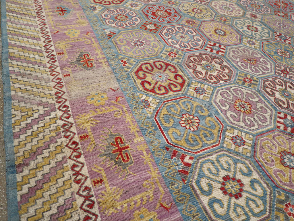 Contemporary East Turkestan Khotan Large Room Size Carpet, No.30930 - Galerie Shabab