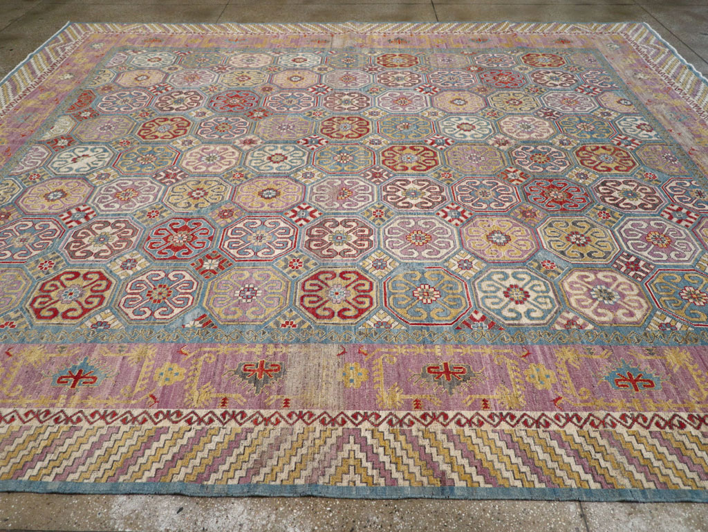 Contemporary East Turkestan Khotan Large Room Size Carpet, No.30930 - Galerie Shabab
