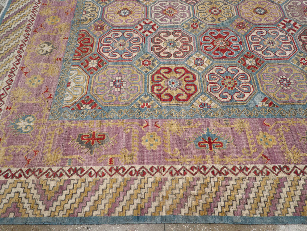 Contemporary East Turkestan Khotan Large Room Size Carpet, No.30930 - Galerie Shabab