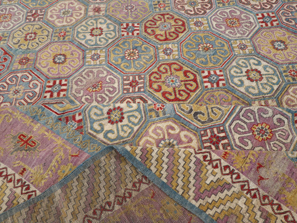 Contemporary East Turkestan Khotan Large Room Size Carpet, No.30930 - Galerie Shabab